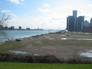 Overlooking the Phase II parkland from the grassy mound