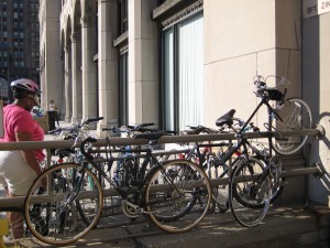 bike parking around the New Center in Detroit