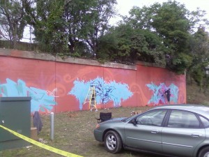 New grafitti on Detroit's Dequindre Cut