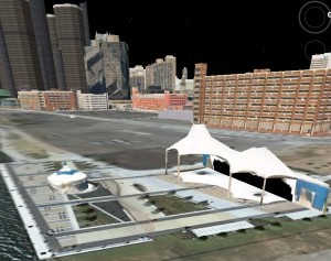 Detroit RiverWalk in Google Earth